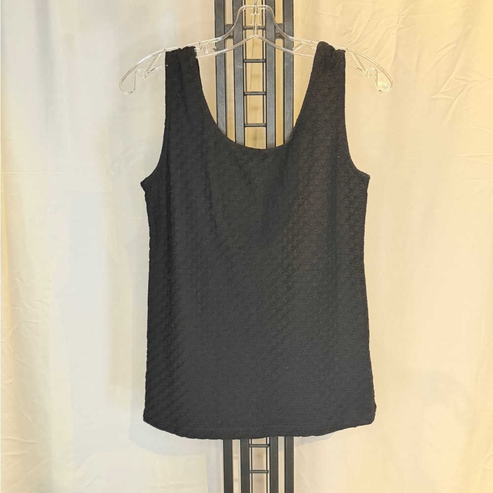 Christina Black Textured Sleeveless Top - Picture 3 of 4